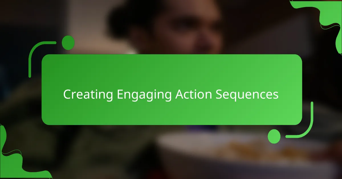 Creating Engaging Action Sequences