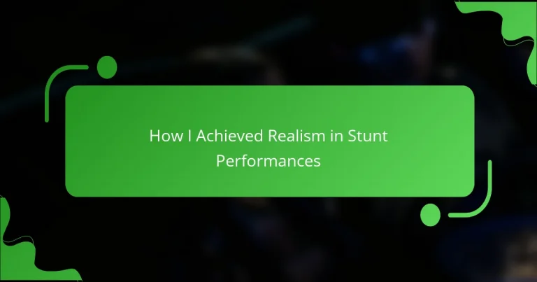 How I Achieved Realism in Stunt Performances