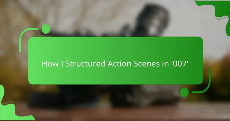 How I Structured Action Scenes in ‘007’