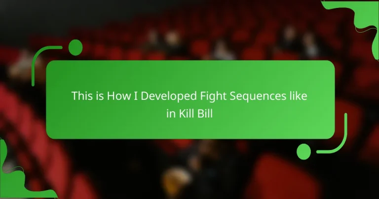This is How I Developed Fight Sequences like in Kill Bill