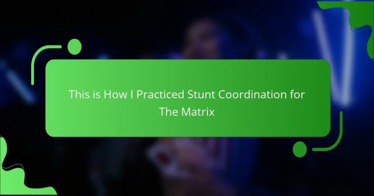 This is How I Practiced Stunt Coordination for The Matrix