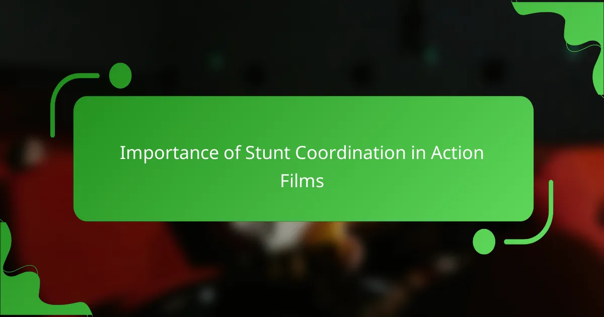 Importance of Stunt Coordination in Action Films