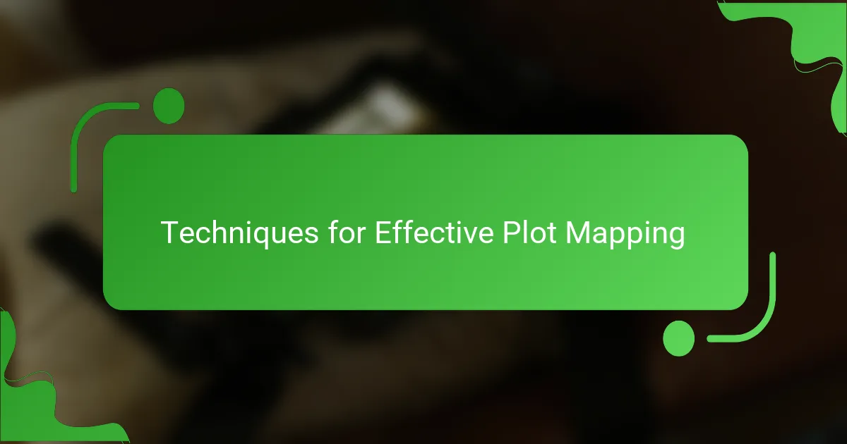 Techniques for Effective Plot Mapping